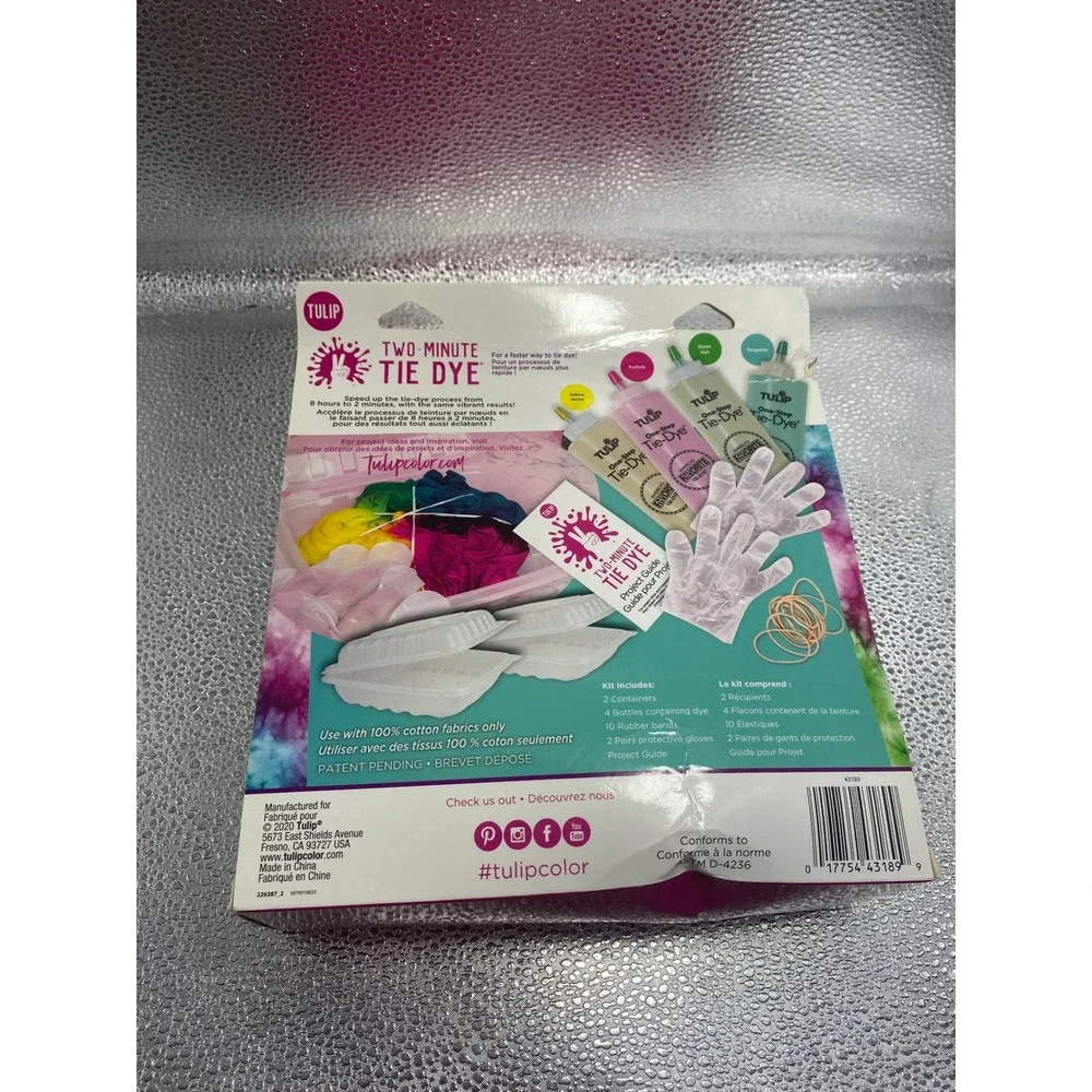 Tulip One-Step Tie-Dye Kit Bundle 2-Minute Tie Dye‎ and Stripes Kit 2 Boxes NEW